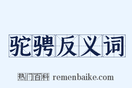 驼骋反义词是什么意思的图片